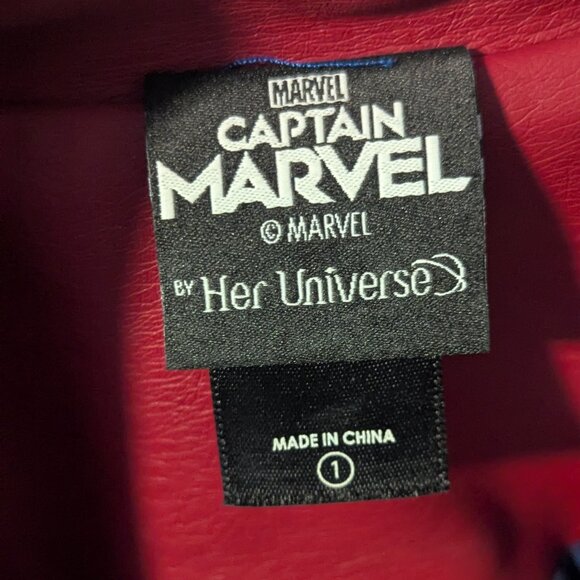 Captain Marvel Her Universe Faux Leather Jacket - Picture 4 of 6